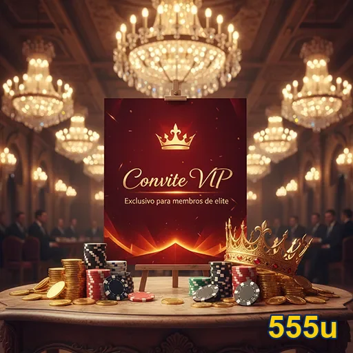 Imagem promocional do site 555u mostrando ofertas VIP exclusivas para usuários especiais